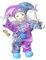 Sharplace Clownpuppe aus Porzellan, 18 cm, Clownfigur, Schreibtisch-Dekor, Halloween-Ornament, Narrpuppe für den Schreibtisch, Schlafzimmer