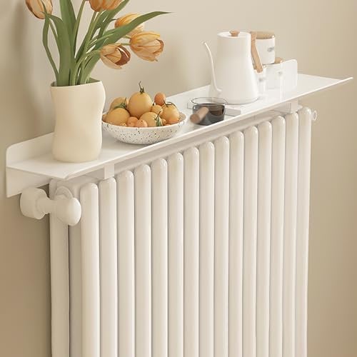 FSPHDX éTagèRe Tablette De Radiateur 40 80 80140140180200 CM Cache-radiateur en Aluminium, étagère pour radiateur en Fonte avec Support en Acier Inoxydable, étagère sur radiateur(40cmx15cm)