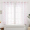 Deconovo Gardinen mit Ösen Voile Vorhang Transparent Wohnzimmer Vorhänge Gardinenschals Dekoschal Lichtfilterung, 138x140 cm, Rosa, 2er Set