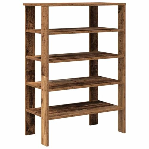 vidaXL Schuhregal Altholz-Optik 61x32x87,5 cm Holzwerkstoff, Schuhschrank, Schuhaufbewahrung, Schuhe Organizer, Schuhe Aufbewahrung, Schrank Schuhe