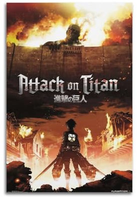 LERIAENHD Poster Attack on Titan, Leinwanddruck, Vintage-Poster, dekoratives Gemälde für Wohnzimmer, Schlafzimmer, elegantes ästhetisches Poster, 30 x 45 cm, ungerahmter Stil