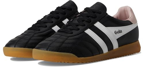 Gola Damen Stadium Sneaker, Schwarz/Weiß/Kreiderosa, 38 EU