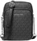 Michael Michael Kors Jet Set Travel Medium Logo Chain Crossbody Flugtasche, Schwarzes PVC, Medium