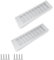 2 Piezas Rejilla Ventilacion Rectangular, Rejillas de Ventilación de Aluminio 300x80 mm, Rejilla Ventilacion Mueble Cocina, para Ventilación de Armarios y Dormitorios (Plata（300mm x 80mm）)