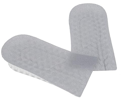 ERINGOGO Stoßdämpfende Einlegesohlen zur Erhöhung der Körpergröße 2 Paar aus Flexiblem Silikon und Baumwolle Bequem für Boots und Sneakers bei Wichtigen Anlässen