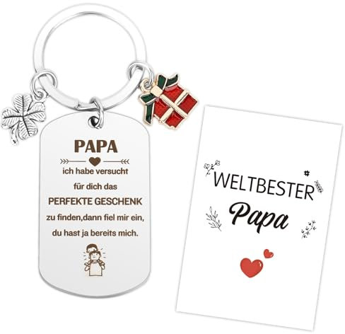 Papa Geschenk Weihnachten Adventskalender Füllung Vatertag Schlüsselanhänger Papa Geburtstag Geburtstagsgeschenk Vater Stiefvater Dankeschön Geschenke Von Söhne Und Töchter Mit Karte Umschlag