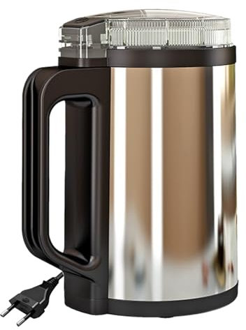 yakermur Macinacaffè elettrico per chicchi di caffè | Macinacaffè tattile con comando a pulsante | Design compatto con lama in acciaio inossidabile per cucina casa - uso quotidiano