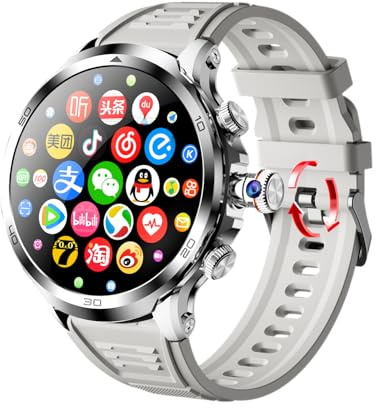 4G Android Smartwatch With Retractable Rotating Camera & AMOLED Screen, Downloadable App Health Tracking Multifunctional Watch For Tech Enthusiasts