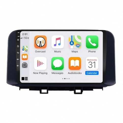 Radio Coche 2 DIN con Carplay y Android Auto para Hyundai Encino 2018 2019 A-Pple Carplay & Android Auto, Autoradio Portátil Car Play con Pantalla Táctil, GPS, 4 Nuclear 1G+32G