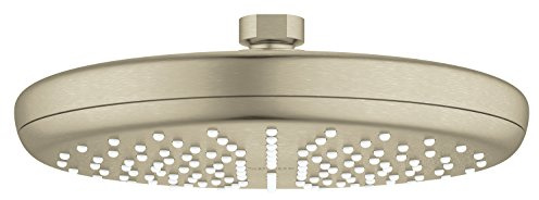 GROHE Tempesta 210 Head Shower with Rain Spray, Water Saving 210mm Shower Head in Brushed Nickel, Easy to Fit and Clean, Made in Germany, 26409EN0