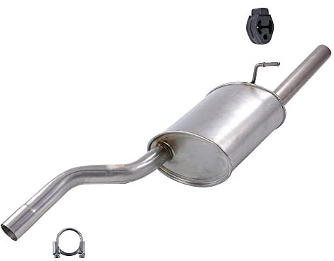 BESTPRICE Auspuff Schalldämpfer Set 1x Endschalldämpfer, mit Montagematerial Kompatibel mit FORD FOCUS Mk1 Turnier (DNW)