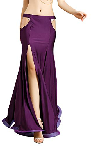 ROYAL SMEELA Bauchtanz Rock Lang Damen Sexy Bauchtanz kostüm Damen Schlitz Bauchtanz röcke Bauchtanz Kleidung Bauch Tanzen Outfit Frauen Bauchtanz Kleidung Meerjungfrau bauchtaenzer Rocke Für Frauen
