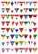 64 European Europe Eurovision Flags SMALL Bunting Edible Icing Sheet Cake Toppers