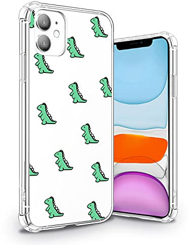 YESPURE Cute Case for iPhone 11,Dinosaur Pattern Designed for iPhone 11 Phone Case with Soft Slim Thin TPU Bumper Anti-Yellow Anti-Scratch Shockproof Protective Cover 6.1 inch - Cute Dinosaur 04#