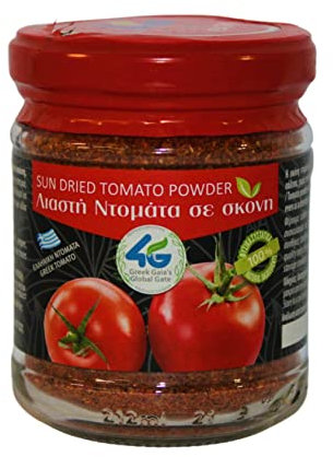 4G - Polvere di Pomodori Secchi Greci, 2 x 120 g (Totale 240 g) | 100% Naturale, Senza Additivi, Ideale per Salse, Pasta e Piatti Gourmet