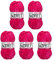 myboshi Samt Wolle zum Häkeln und Stricken, weiche Chenille Wolle im XXL-Knäuel, perfekt für Amigurumi und Kissen, 100% flauschige Polyester, 100g, Ll 100m Rosa (Seestern) 5 Knäuel