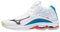 Mizuno Damen Lightning Z6 Mid Volleyball-Schuh, White/Black/Divablue, 46.5 EU