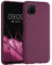 kwmobile Custodia Compatibile con Huawei P40 Lite Cover - Back Case per Smartphone in Silicone TPU - Protezione Gommata - viola bordeaux