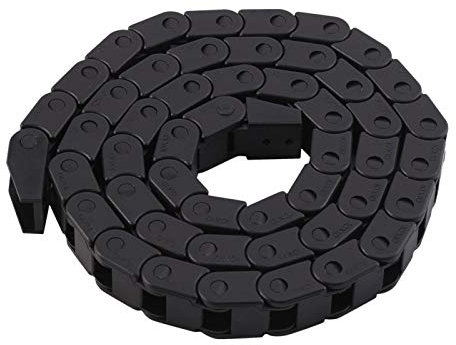 Portacavi a catena portacavi nidificato flessibile in plastica nera da 10 mm x 10 mm, lunghezza 1000 mm/40per stampante 3D/router di CNC