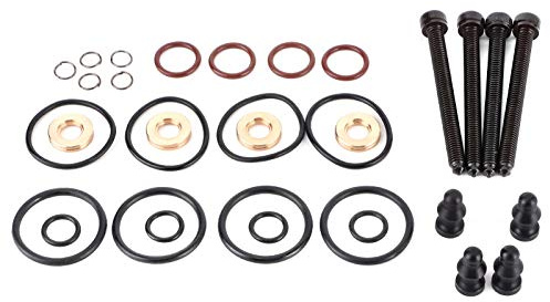 4 Jeux Kit de Réparation de Joint d'Injecteur de Carburant Kit,d'Étanchéité Boulon joint injecteur 1417010997 Adapté pour A2/A3/A4/ Joints d'injecteur de carburant