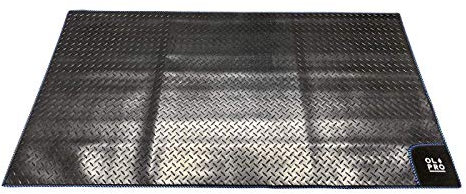 OLPRO Awning Tunnel Mat - 1500mm x 800mm Easy Clean awning/tent/caravan Mat - Blue Trim, for campervans and motorhomes