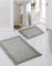 CARPETIA Badematten Set 2-teilig - waschbar - Steinoptik in sandgrau, Größe 50x60cm + 60x100 cm