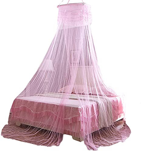 Gofeibao Himmelbett VorhäNge Himmelbett Moskitonetz Für Bett Moskito Netze Moskito Zelt Bett Vordächer Für Kinder Bett Baldachin Für Mädchen pink