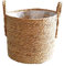 matago Cesto per fioriera in Legno di alghe di Diametro 25 cm/30 cm/35 cm, Tessuto a Mano con Fodera in plastica a Prova di perdite, per Interni ed Esterni, Giardino, Balcone, Decorazione della casa