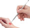 Pluma de acupuntura, herramienta de masaje de reflexología facial de doble cabezal portátil de acero inoxidable Sonda de punto corporal de acupuntura de oreja para aliviar el dolor de todo el cuerpo