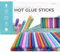 Colourful Hot Glitter Glue Sticks by Smith’s® | 7mm x 100mm | 50 Pack | Grade A+ Glue Gun Refills | Blue, Purple, Green, Red, Aqua, Pink, Gold, Silver | Safe & RoHS Certified | Fits 99.9% of Glue Guns