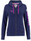 M.Conte - Felpa da donna con cappuccio, colore: Nero/Rosa con cappuccio, blu marino, S