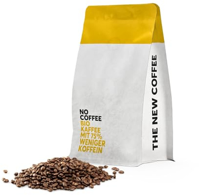 No Coffee® 75% weniger Koffein | mit Wasser entkoffeinierte Kaffeebohnen (1kg) | Decaf Coffee Beans | Entkoffeinierter Kaffee | Kaffeebohnen entkoffeiniert | Bio Kaffee entkoffeiniert