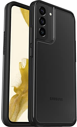 LifeProof SEE Hülle für Samsung Galaxy S22+, stoßfest, Sturzschutz bis 2 Meter, ultraschlank, schützende transparente Hülle, Nachhaltig hergestellt, Transparent/Schwarz