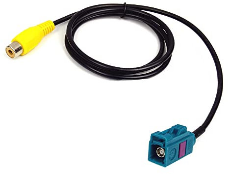 Câble adaptateur pour caméra de recul Fakra vers RCA, navigation vidéo, radio de véhicule, adaptateur de système audio stéréo, câble compatible pour Benz A/B/C/CL/CLC/CLS/E/GL/M/R/Sl/SLK/SLR