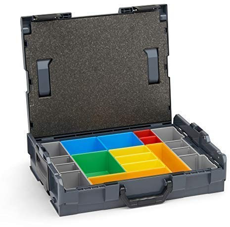 Bosch Sortimo L-Boxx 102 Werkzeugkoffer-Set Anthrazit individuell anpassbar mit Ihrem Logo | bestückt mit L BOXX 102 Einlage Ordnungssystem H3 und Deckelpolster