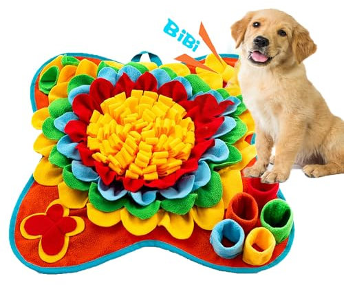 Tesitehi Hunde Schnüffelmatte für Haustier Leckerlis Fütterung für kleine mittelgroße Hunderassen Rutschfestes interaktives Hundepuzzle Spielzeug fördert natürliche Futtersuche Fähigkeiten