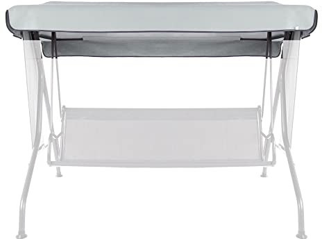 PATIO Sonnendach für 3-Sitzer Hollywoodschaukel 234 x 124 cm 100% Polyester wasserbeständig hellgrau Latina Kollektion