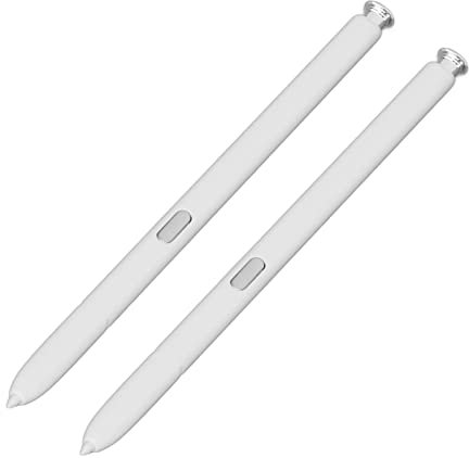 2pcs Stylet pour Note 10 pour Note 10 Plus, Kit de Remplacement de Stylet Tactile S, Pièces de Rechange de Stylet D'écran Tactile, pour Téléphone Portable (Blanc)