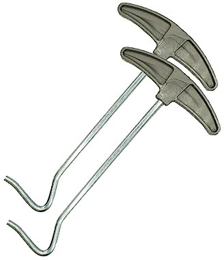 Pack of 2 | Tent Peg Puller Extractor Camping Accessory Lightweight & Portable Tent Peg Ground Hook Pullers Tent Peg Nail Puller 160mm