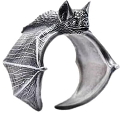 DSOUWEH Verstellbarer Vintage Fledermaus Ring – für Liebhaber des Gothic und Punk Stils, hergestellt aus Zinklegierung, gotische offene Fingerringe als Geschenke, Antike Farbe