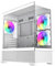 GameMax Vista Mini White Dual Tempered Glass Panelling Micro-ATX PC Gaming Case with 3 x Infinity 120mm ARGB Dual-Ring Fans & GameMax V4.0 PWM ARGB Hub Included