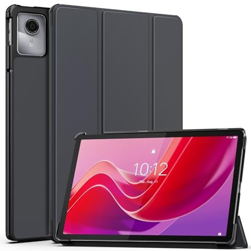 MoKo for Lenovo Tab M11 Tablet Case 11 inch 2024 (TB330FU/TB330XU), Auto Wake/Sleep, Ultra Slim TriFold Stand Cover Case for Lenovo Tab M11 Case, Dark Gray