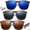 Duyteop 3 Stück Polarisierte Brille Clip, Polarisierter Sonnenbrillenclip, Randlose Myopie Sonnenbrille, Polarisierter Clip Auf Sonnenbrille, Sonnenbrillen Aufsatz Brille Damen Herren, Drei Farben