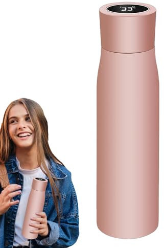 Bouteilles d'eau en acier inoxydable – Bouteille d'eau de rappel, tasse en silicone à DEL | Fond antidérapant avancé avec suivi de l'arrivée d'eau – Bouteille d'eau intelligente pour sports de plein