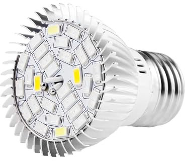 Kavolet LED Pflanzenlampe Vollspektrum E27 Lampe Kopf Anlage Wachsen Glühbirne Pflanze Licht für Zimmerpflanzen Grow Light Wachstumslampen für Gewächshaus Garten, Blumen, Gemüse, Hydroponik
