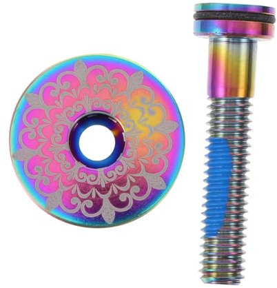 MUSISALY 1set Copertura Per Bicicletta Lega Di Titanio Capo Per Forcella Anteriore Compatibile Con Bici Da Strada e Mountain Bike Installazione Facile e Resistente Protezione Da Polvere e