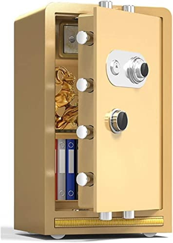 ISCBAFYX Tresor, feuerfest, wasserdicht, Tresor, Tresor, großer Tresor, mechanisches Passwort, Heim- und Geschäftsbüro, 60/70/80 cm hoher Tresor (Gold 70 x 37 x 43 cm) (Gold 70 x 37 x 43 cm)
