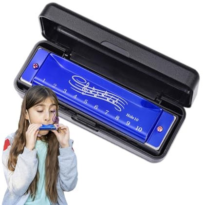 Spielzeug-Mundharmonika für Kinder - Blaue Mundharmonika-Vorschulspielzeuge | Musikinstrument-Mundharmonika, 10 Löcher, 20 Töne, professionell für Erwachsene, Kinder, frühkindlicher Unterricht