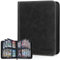 JoyHood Top Loader Binder - 4 Taschen Sammelkarten Album - Halten 112 Top Loaders, Top Loader Album für Sammelkarte und Sportkarten（Schwarz, 4 Taschen）
