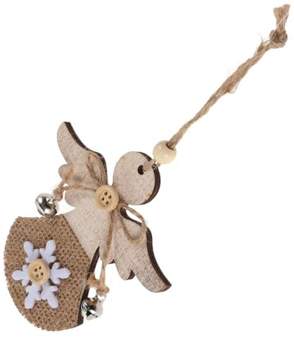 BUGUUYO Rustikale Holzornamente Für Weihnachten Mit Glocken Handgefertigte Schneeflocken Und Sterne Weihnachtsbaumdekoration Für Gemütliches Zuhause Und Festliche Anlässe